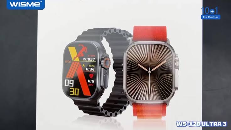 WISME WS X20 ULTRA 3 SMART WATCH WITH 10 STRAPS BAND WIRELESS CHARGING