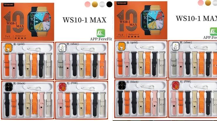 WISME WS10 1 MAX SMART WATCH WITH SEVEN STRAPS