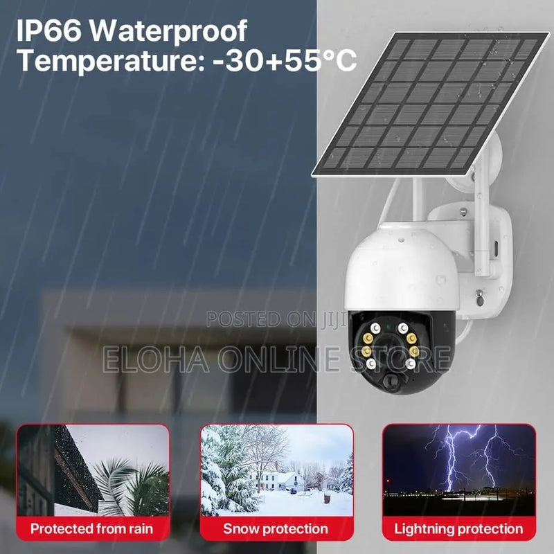 4G LTE Cellular Security Camera Includes SD&amp;2 SIM Cards, 2K Solar Outdoor Cam Wireless Without WiFi Needed, 360° Live View, Color Night Vision, PIR Motion Detection&amp;Siren Alert, 2 Way Talk, IP66