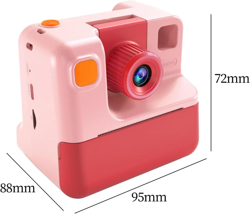 Dickly Kids Camera Instant Print Practical Birthday Gifts Small Multifunction Stable Camera for Ages 3+ Kids, Pink