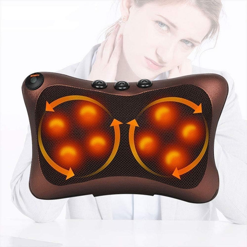 SMSOM Shiatsu Deep Kneading Massage Pillow with Heat/Massage,Relax, Sooth and Relieve Neck, Shoulder and Back Pain，Magnetic therapy Body Massage Pillow